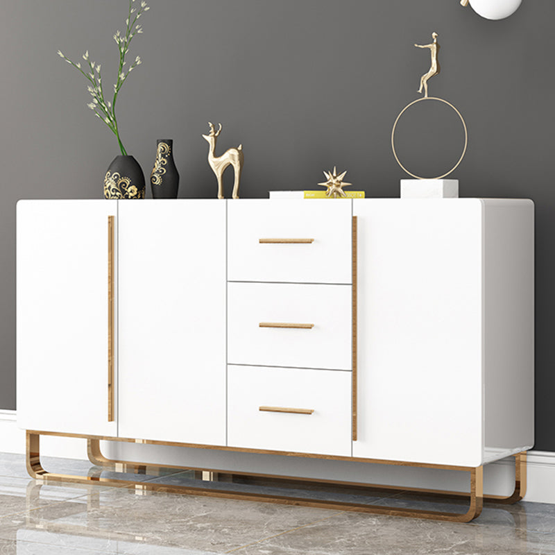 Glam Style Sideboard Wood Buffet Stand with Cabinets and Drawers