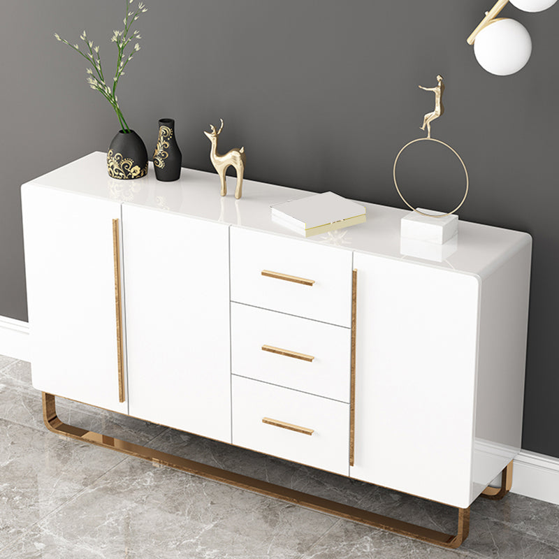 Glam Style Sideboard Wood Buffet Stand with Cabinets and Drawers