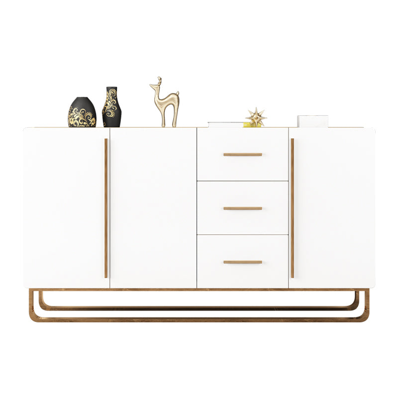 Glam Style Sideboard Wood Buffet Stand with Cabinets and Drawers