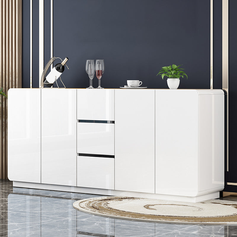 Glam Style Side Board Wood Dining Buffet with Cabinets and Drawers