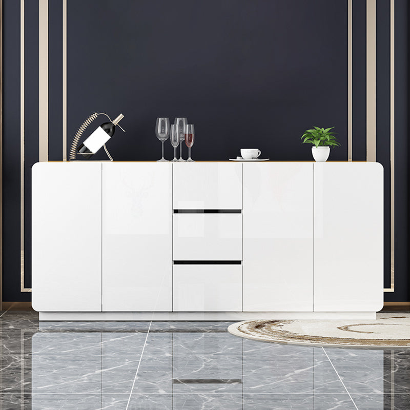 Glam Style Side Board Wood Dining Buffet with Cabinets and Drawers