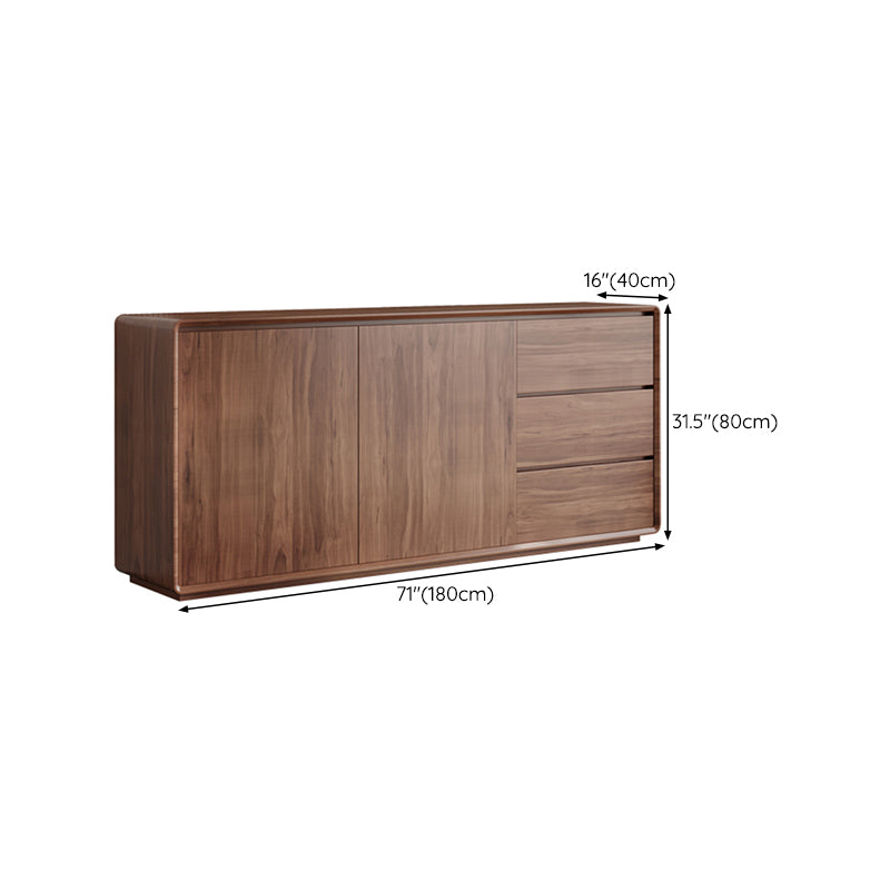 Glam Dining Buffet Wood Side Board with Cabinets and Drawers