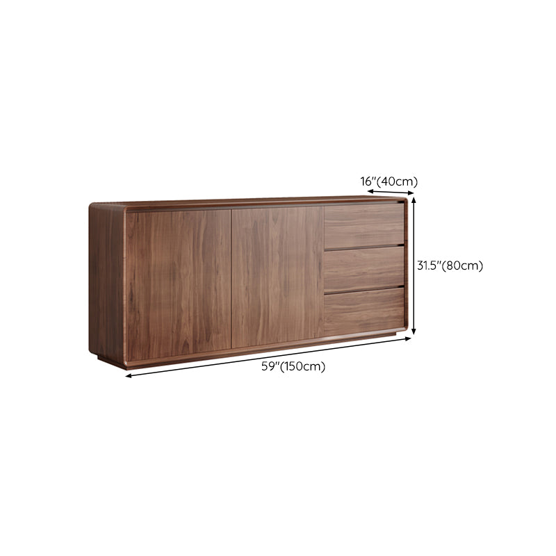 Glam Dining Buffet Wood Side Board with Cabinets and Drawers