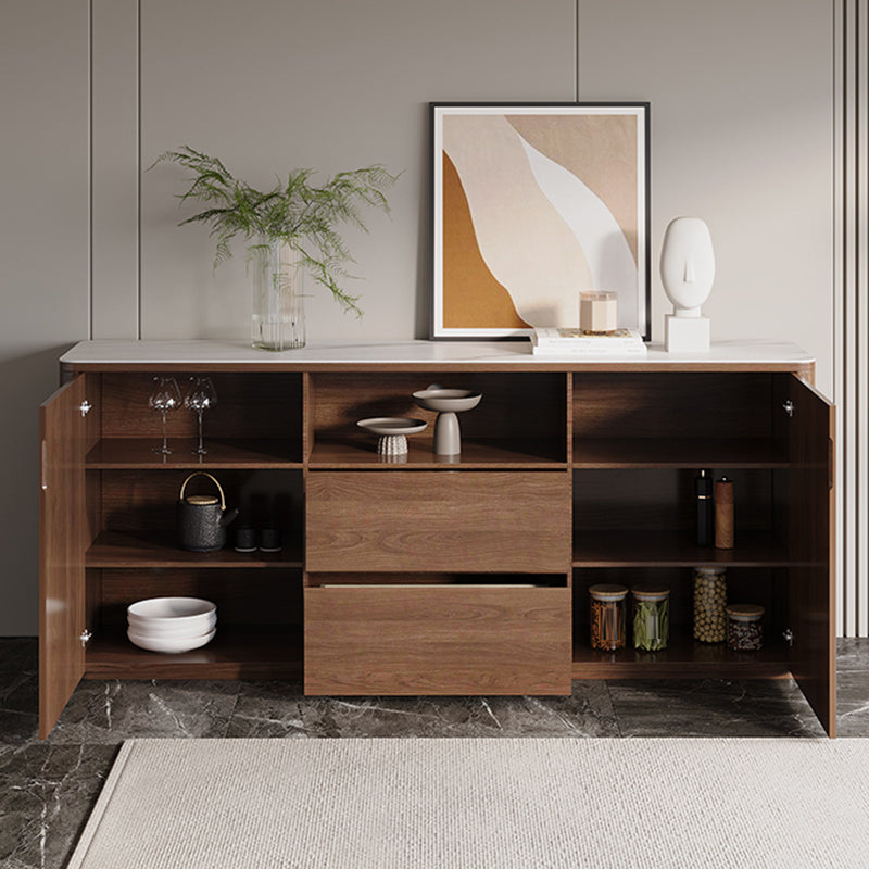 Modern Style Buffet Sideboard Stone Side Board with Cabinets and Drawers