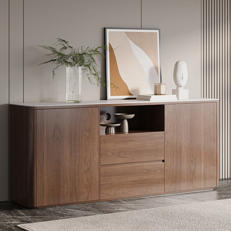 Modern Style Buffet Sideboard Stone Side Board with Cabinets and Drawers