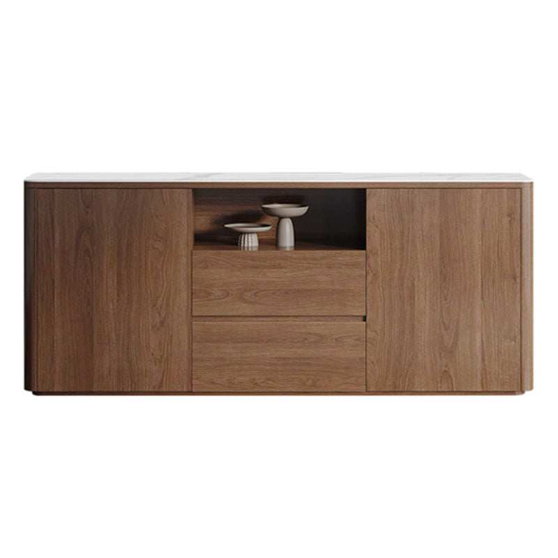 Modern Style Buffet Sideboard Stone Side Board with Cabinets and Drawers