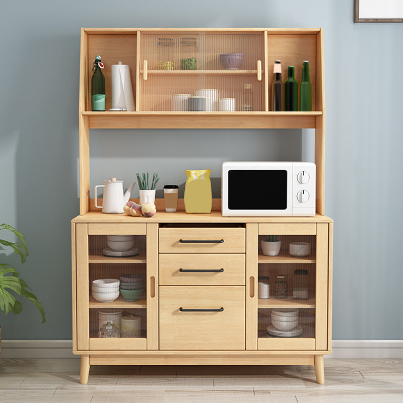 Contemporary Style Buffet Sideboard Wood Side Board with Cabinets