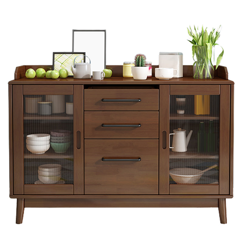 Contemporary Style Buffet Sideboard Wood Side Board with Cabinets