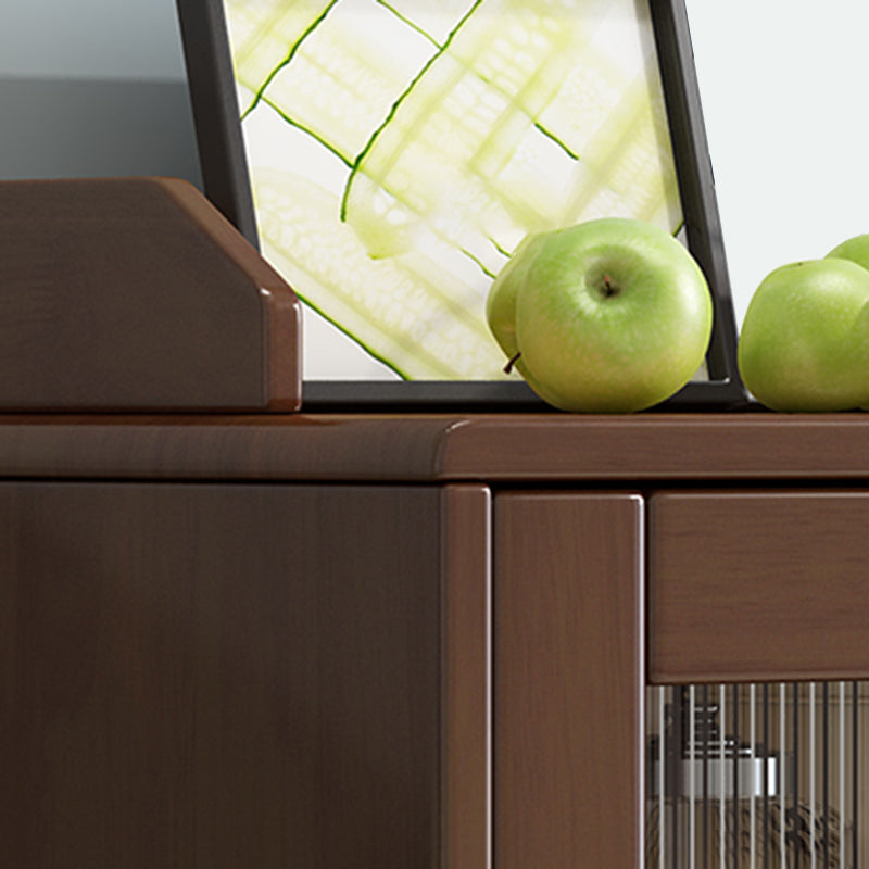 Contemporary Style Buffet Sideboard Wood Side Board with Cabinets