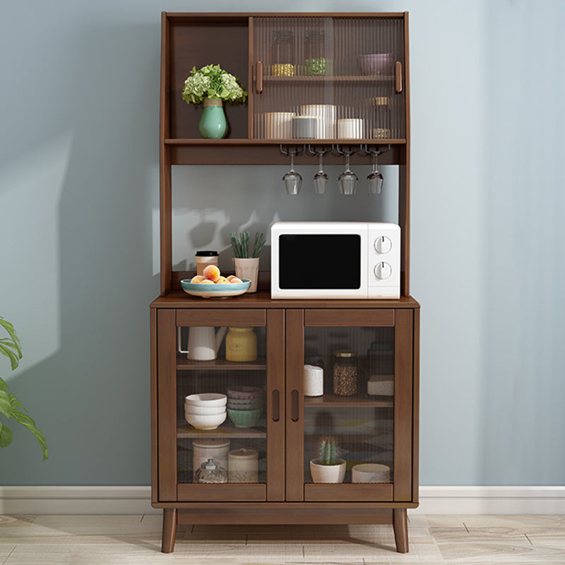 Contemporary Style Buffet Sideboard Wood Side Board with Cabinets