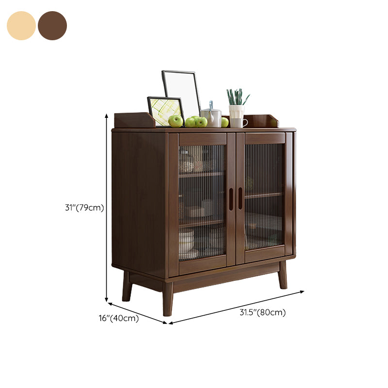 Contemporary Style Buffet Sideboard Wood Side Board with Cabinets