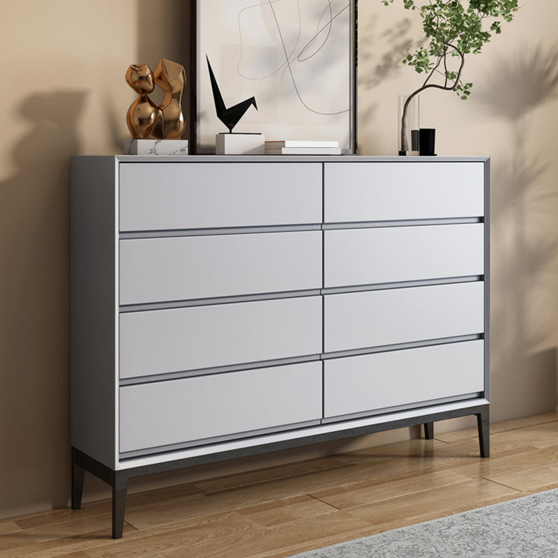 Contemporary Style Buffet Table Stone Side Board with Drawers