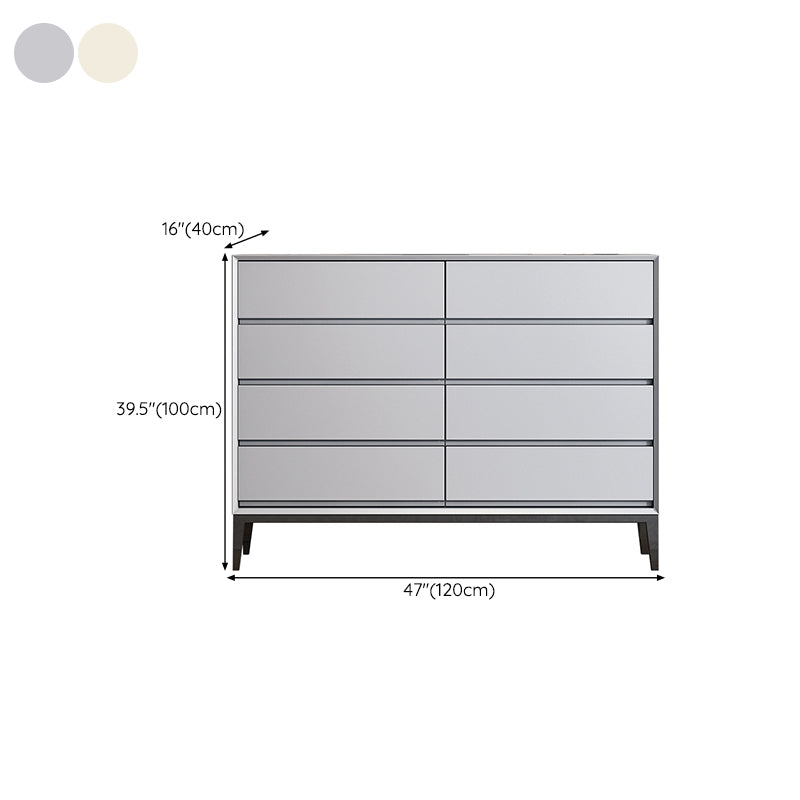 Contemporary Style Buffet Table Stone Side Board with Drawers