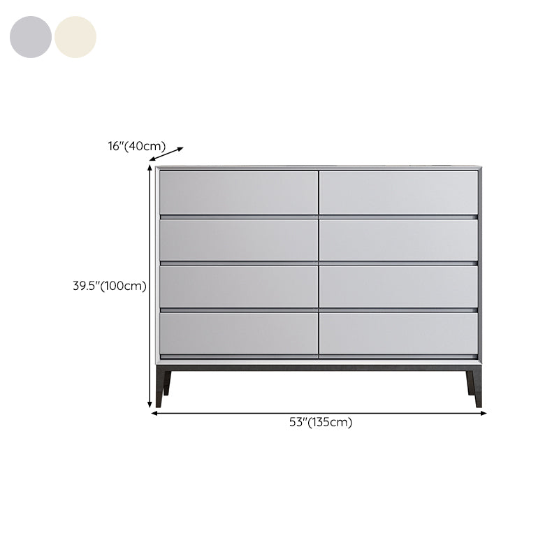 Contemporary Style Buffet Table Stone Side Board with Drawers