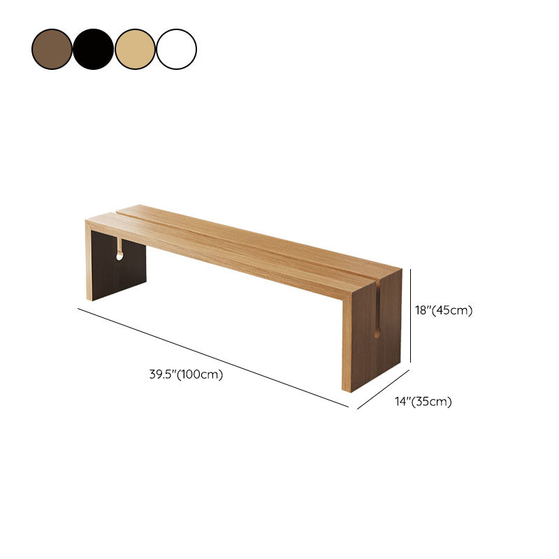 13.65" W Bedroom Bench Modern Style Solid Wood Seating Bench