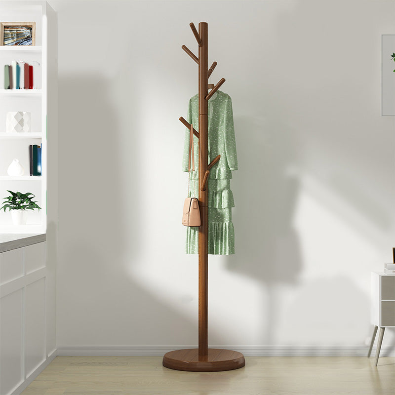 Contemporary Hall Tree Wood Framed Free Standing with Hooks Entryway Kit