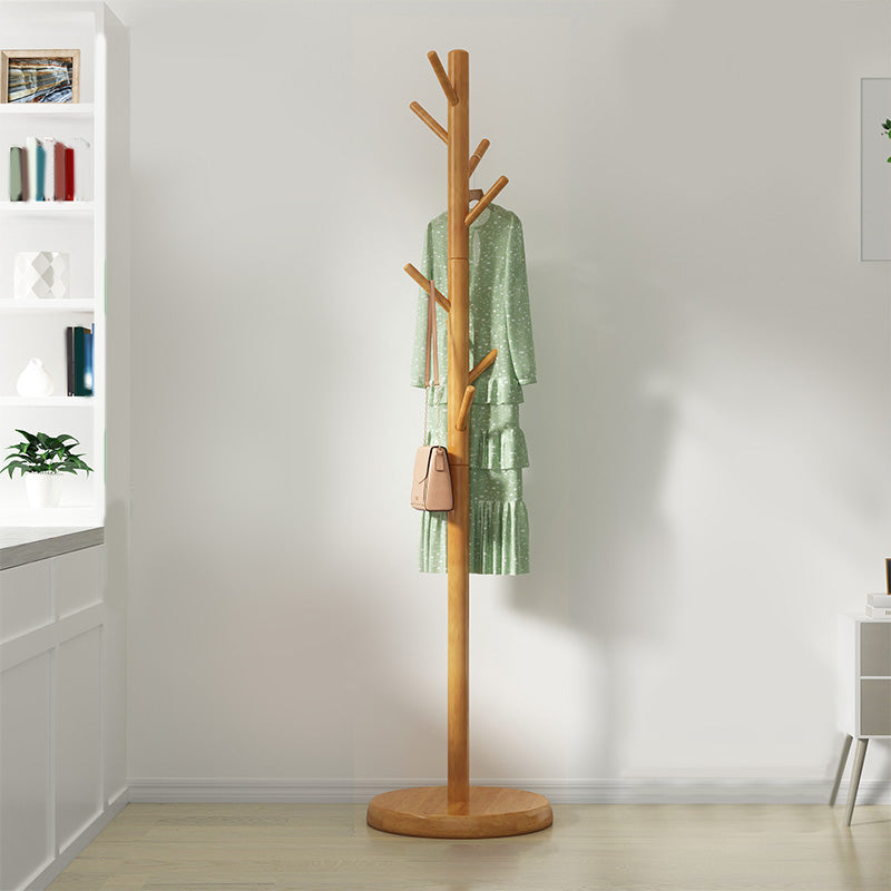 Contemporary Hall Tree Wood Framed Free Standing with Hooks Entryway Kit