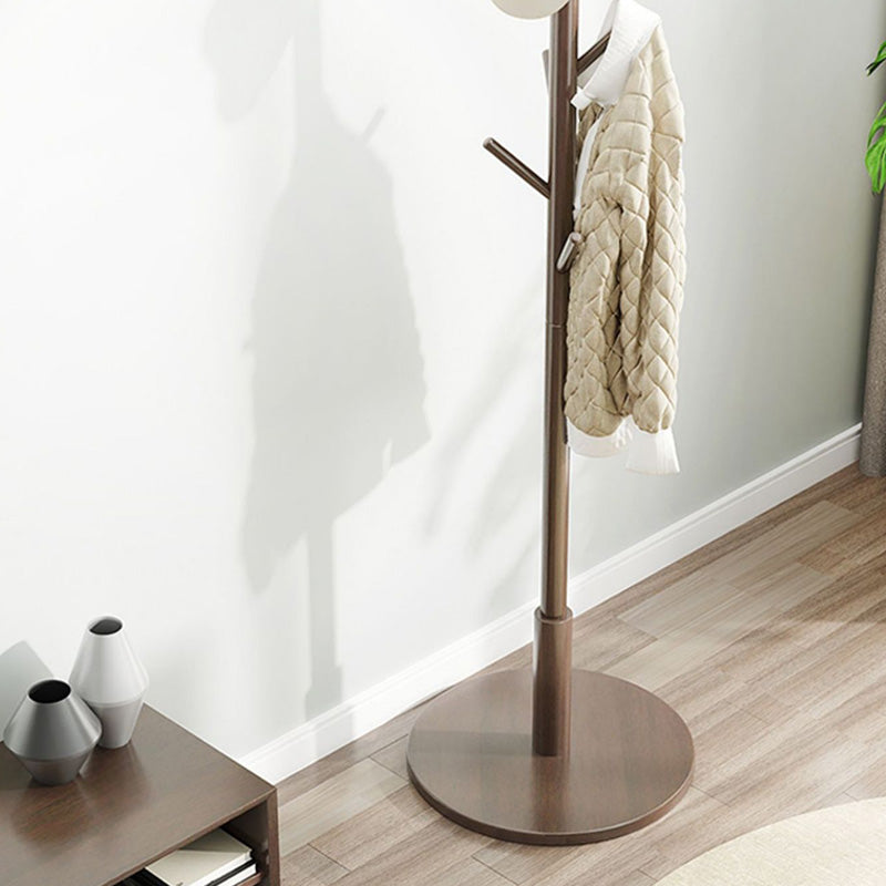 Contemporary Hall Tree Wood Framed Free Standing with Hooks Entryway Kit