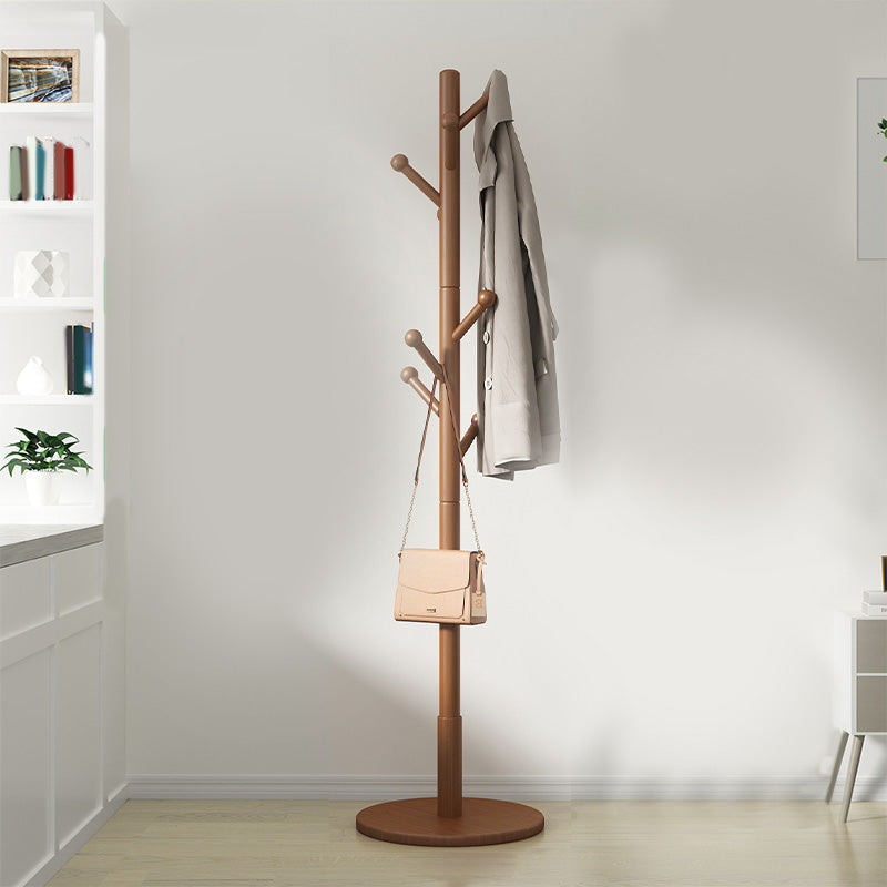 Contemporary Hall Tree Wood Framed Free Standing with Hooks Entryway Kit