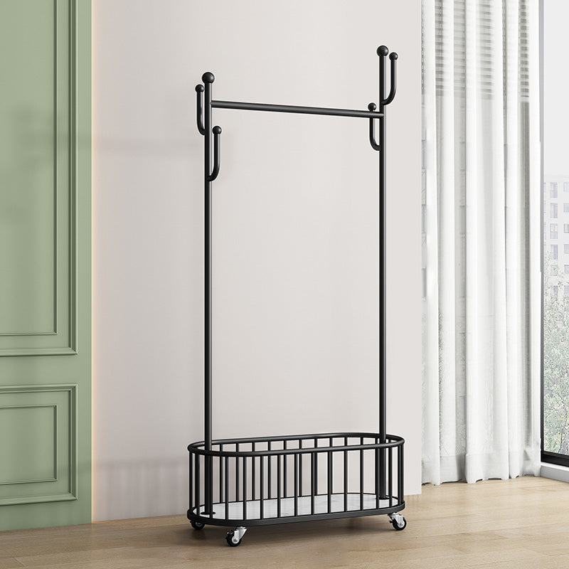 Gorgeous Metal Coat Rack Modern Style Coat Hanger with Storage Basket