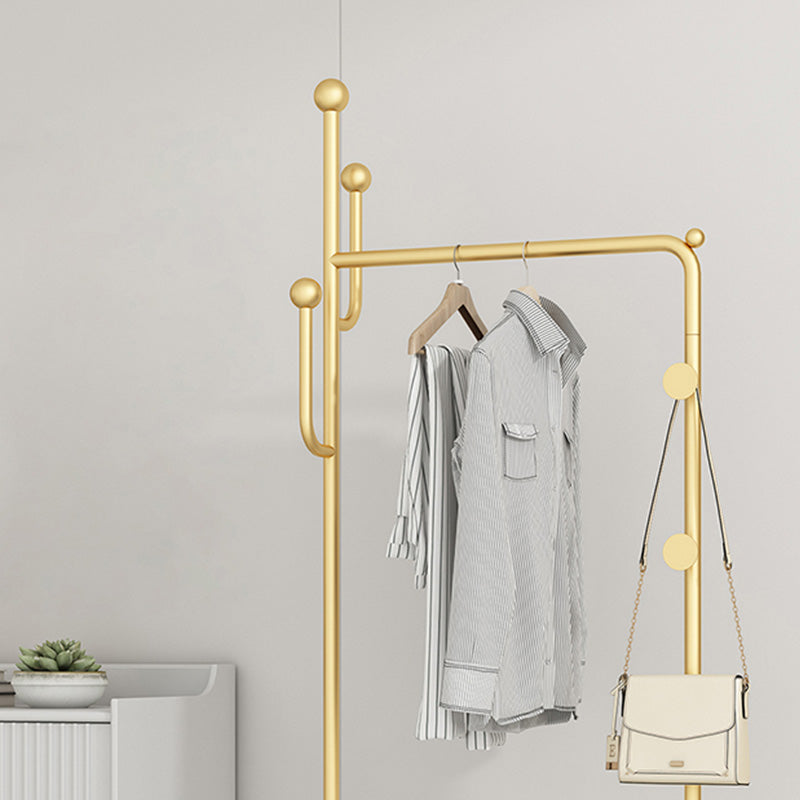 Gorgeous Metal Coat Rack Modern Style Coat Hanger with Storage Basket