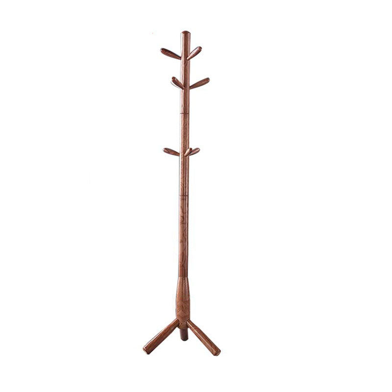 Modern Hall Stand Wood Framed Free Standing with Hooks Coat Rack