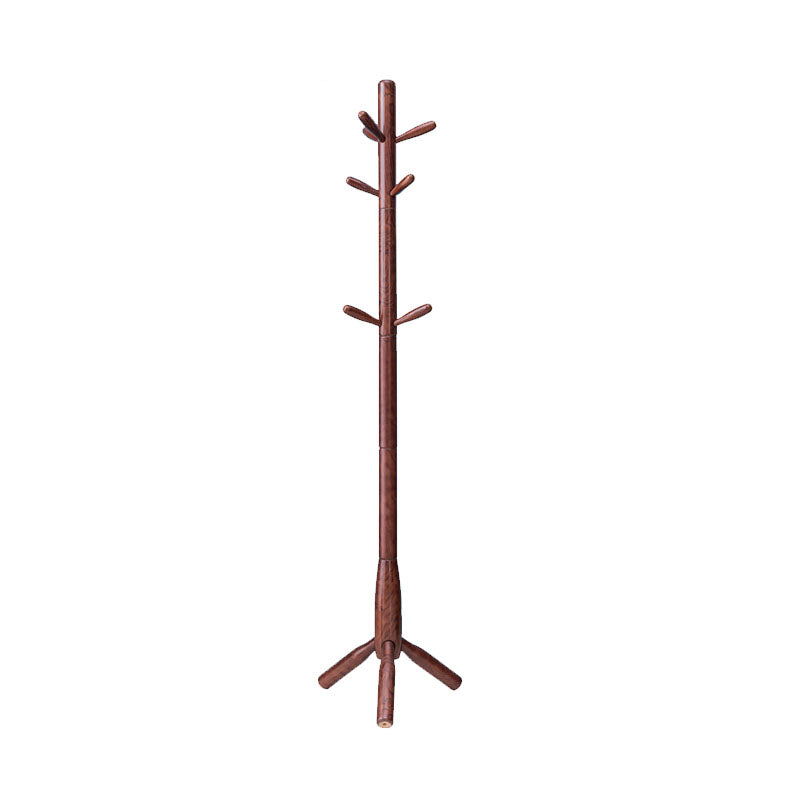 Modern Hall Stand Wood Framed Free Standing with Hooks Coat Rack