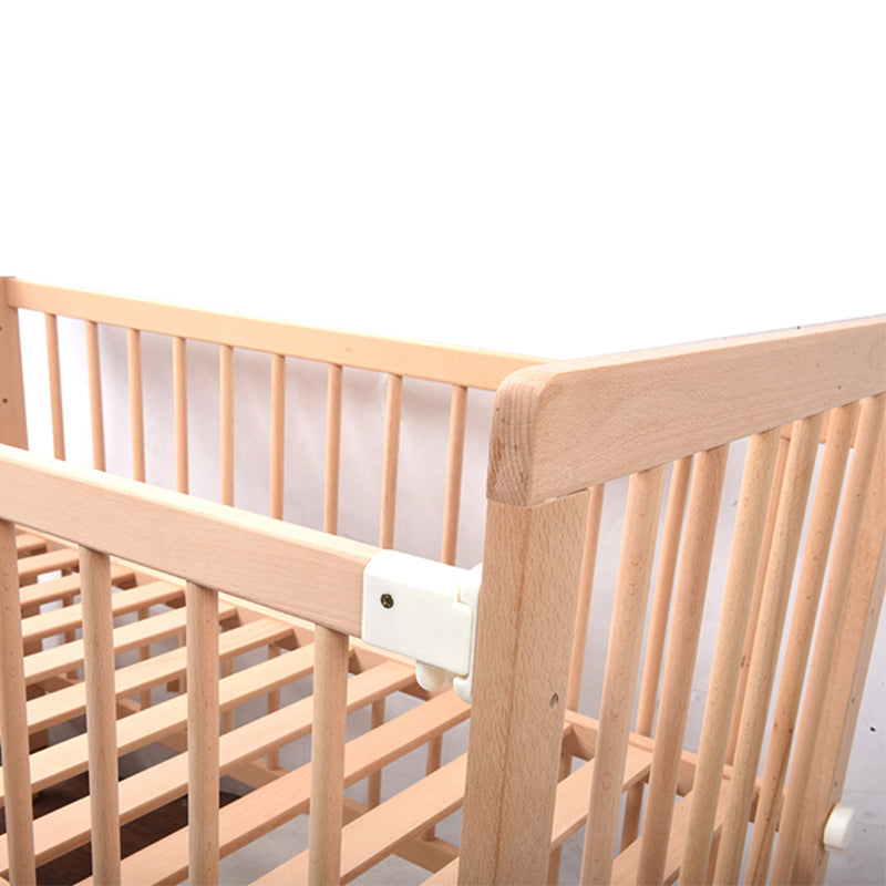 Convertible Baby Crib Wood Nursery Bed with Adjustable Height