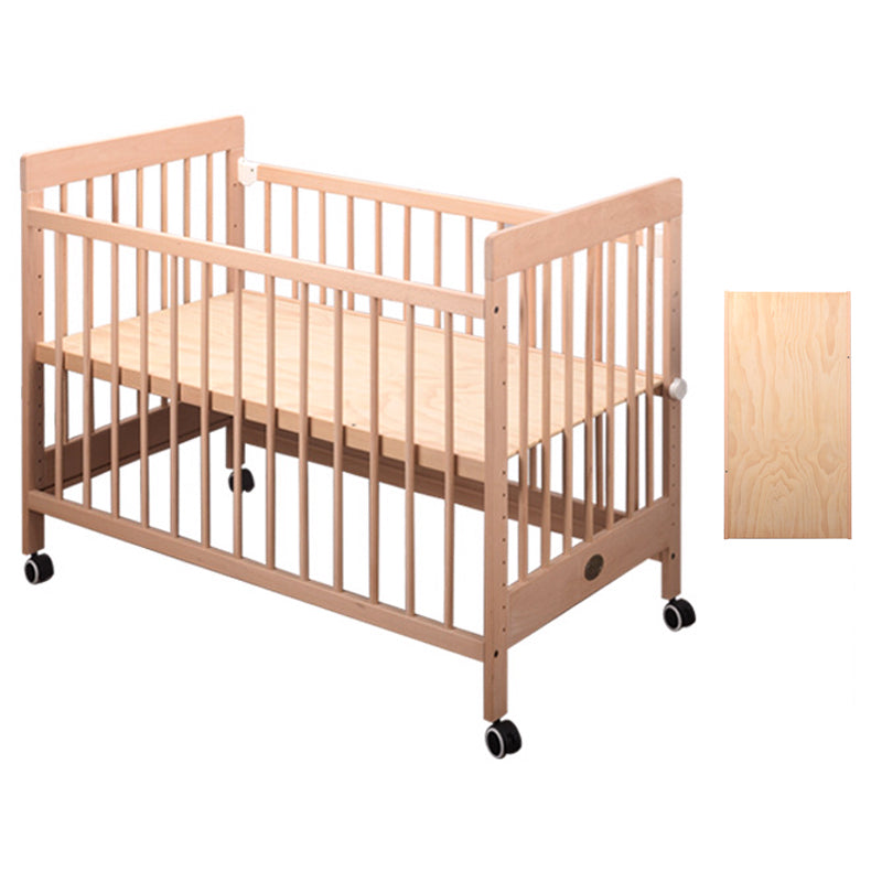 Convertible Baby Crib Wood Nursery Bed with Adjustable Height