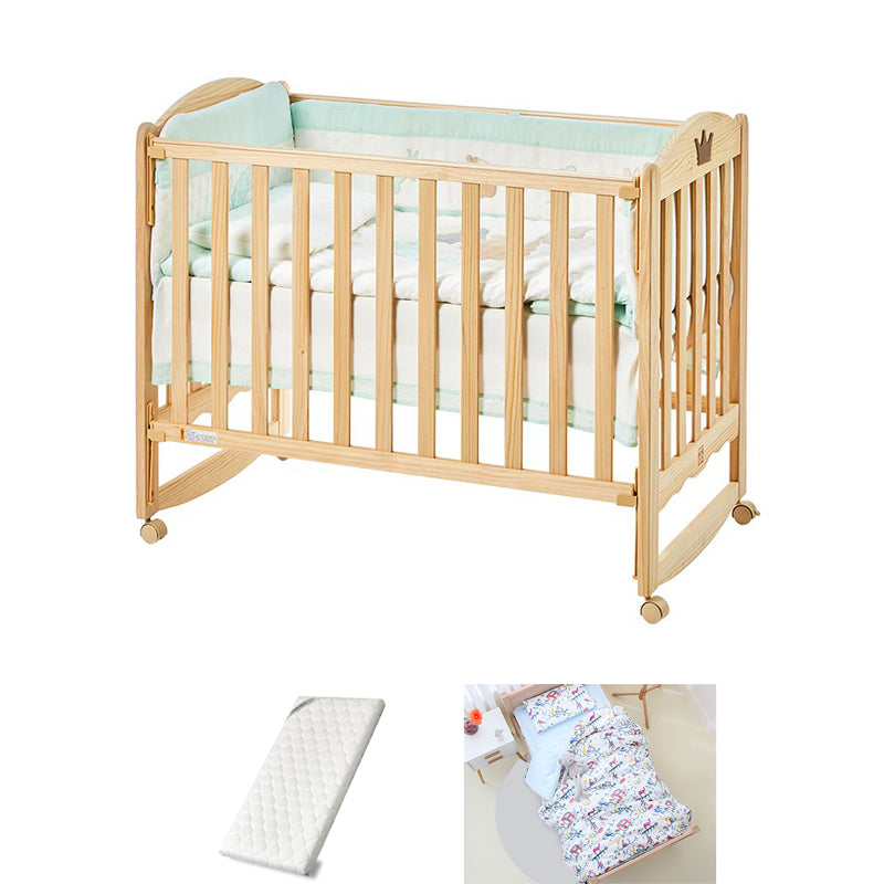 Modern Kids Bed Mattress Included Toddler Bed with Guardrails