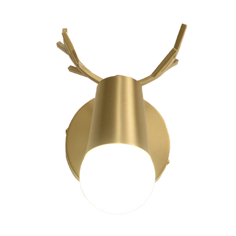 Modern Wall Light Fixture Antler-shaped Wall Mounted Lighting in Gold for Washroom