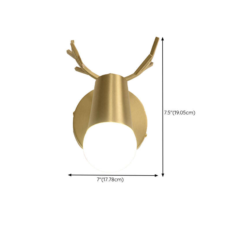 Modern Wall Light Fixture Antler-shaped Wall Mounted Lighting in Gold for Washroom