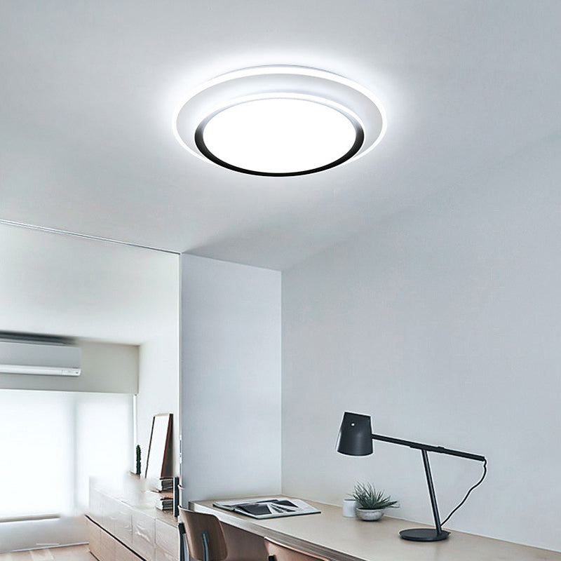 LED Black/white Ceiling Light Contemporary Flush Mount Lighting for Home