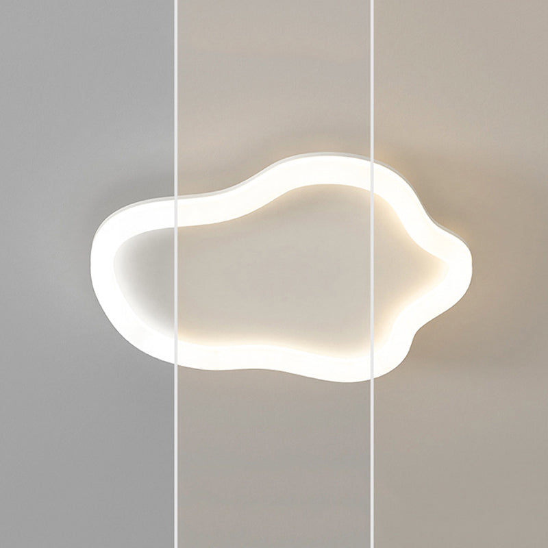 White Flush Mount Lighting Modern LED Ceiling Light for Hallway