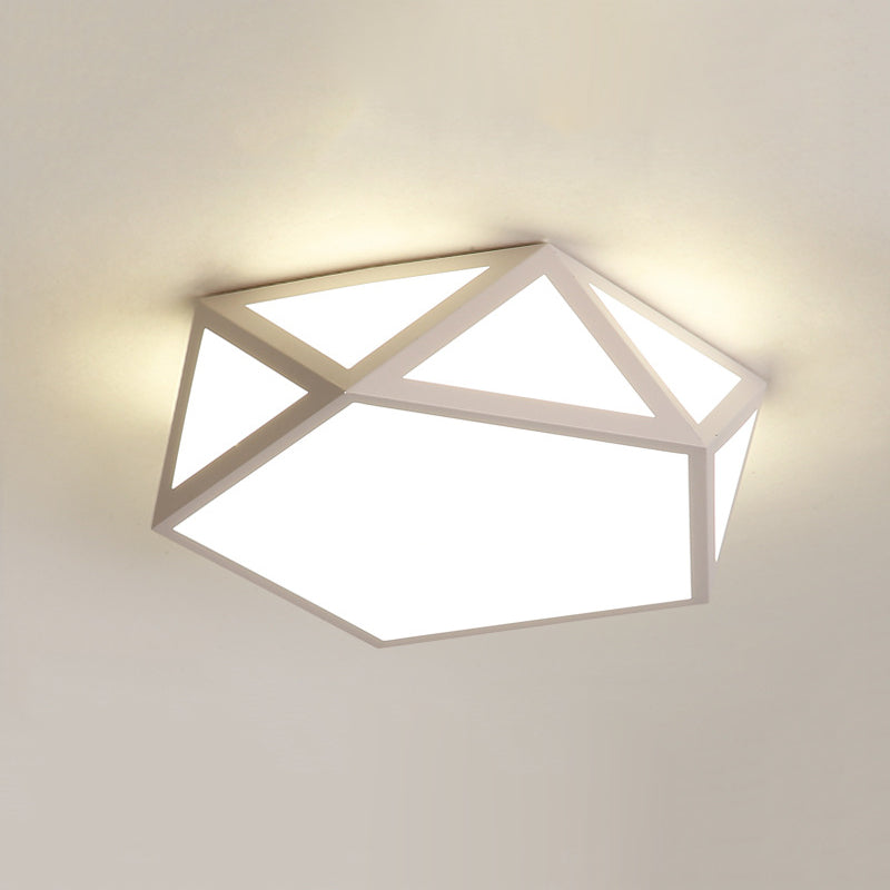 Geometric Flush Mount Light Contemporary Metal Ceiling Lamp for Bedroom