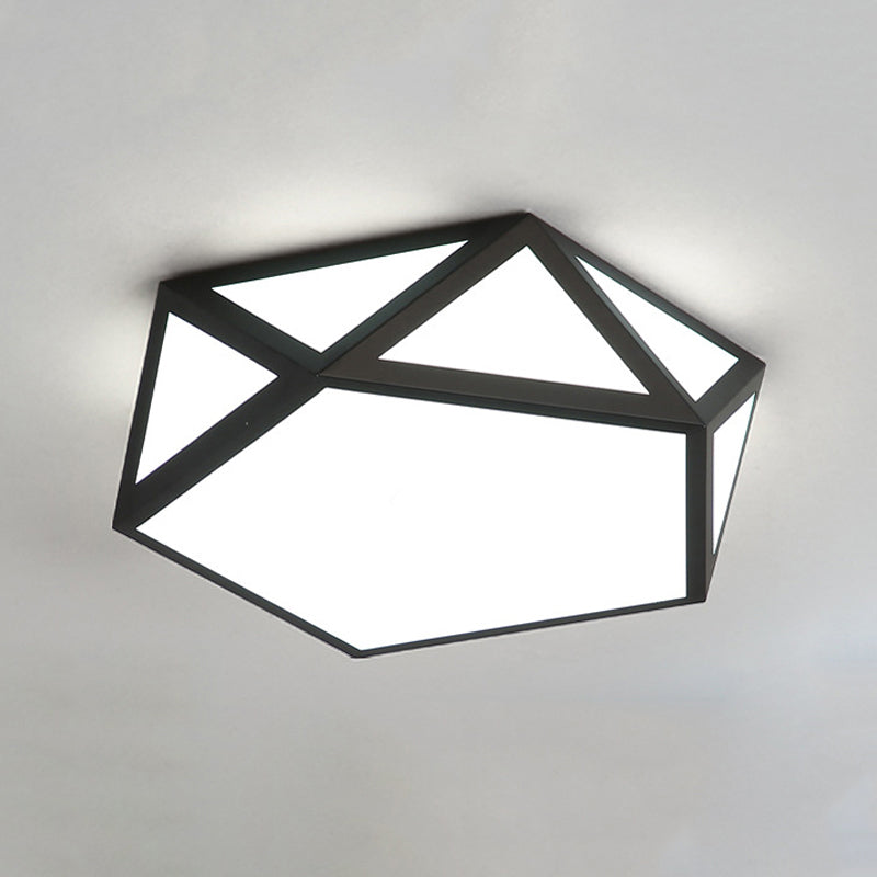 Geometric Flush Mount Light Contemporary Metal Ceiling Lamp for Bedroom