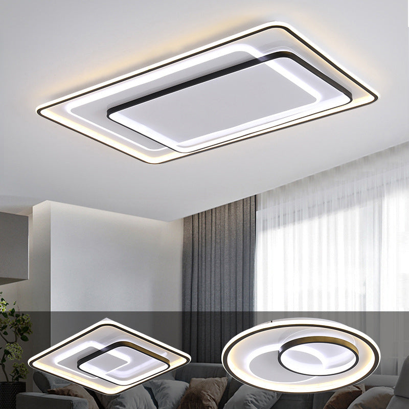 Modern Flush Light Black Ceiling Lighting with Metal for Bedroom