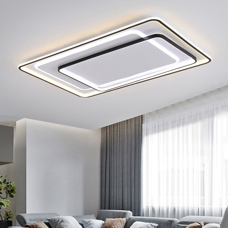 Modern Flush Light Black Ceiling Lighting with Metal for Bedroom