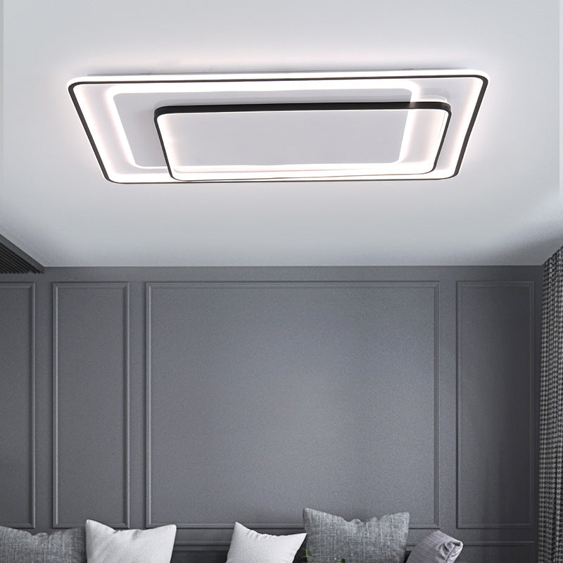 Modern Flush Light Black Ceiling Lighting with Metal for Bedroom