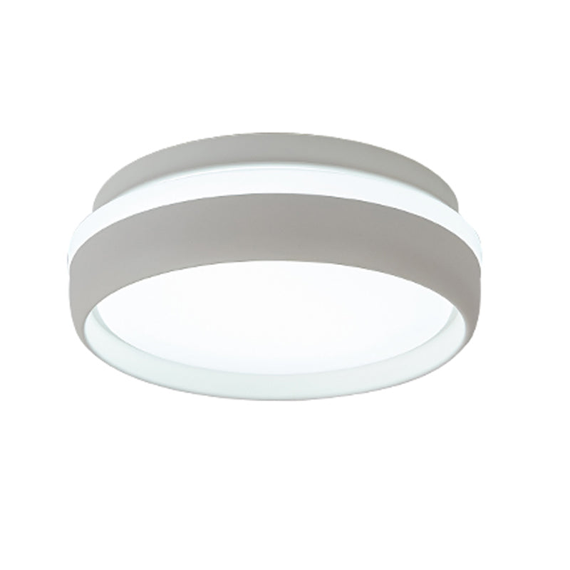 Modern Metal LED Flush Mount Circular Shape Ceiling Light with Acrylic Shade for Bedroom