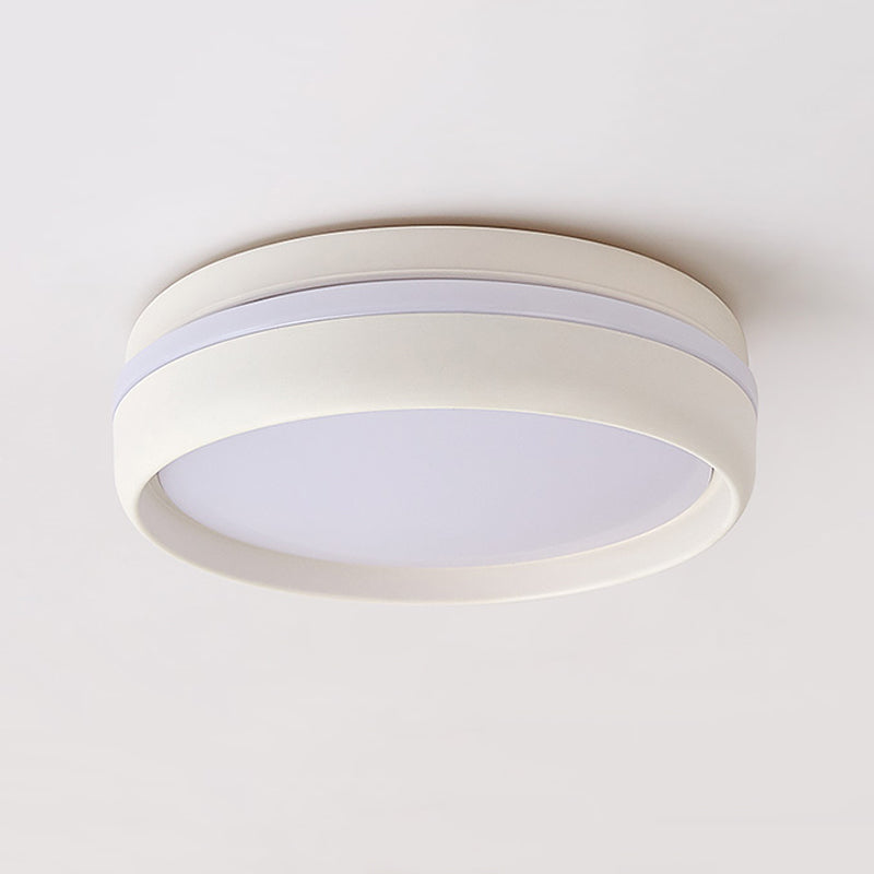 Modern Metal LED Flush Mount Circular Shape Ceiling Light with Acrylic Shade for Bedroom