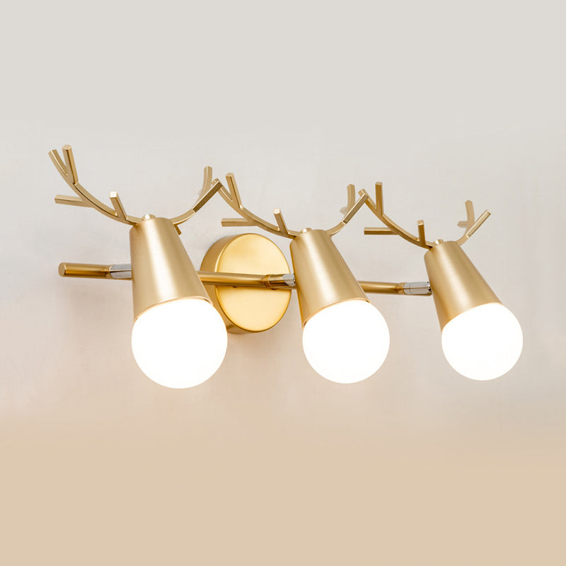 Unique Shape Wall Light Fixture Modern Wall Mounted Lighting in Gold