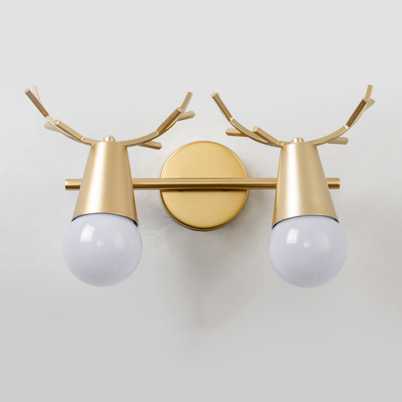 Unique Shape Wall Light Fixture Modern Wall Mounted Lighting in Gold