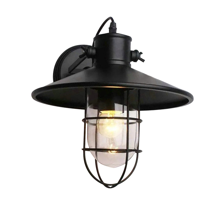 Industrial Style Black Vanity Light Cylinder Shape Vanity Lamp for Shower Room