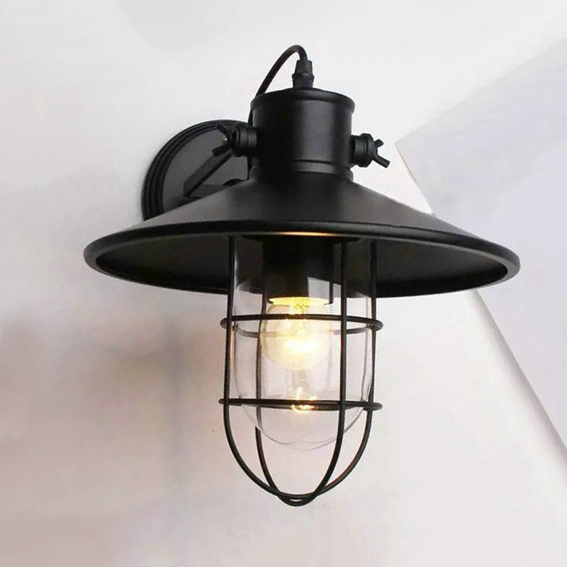 Industrial Style Black Vanity Light Cylinder Shape Vanity Lamp for Shower Room