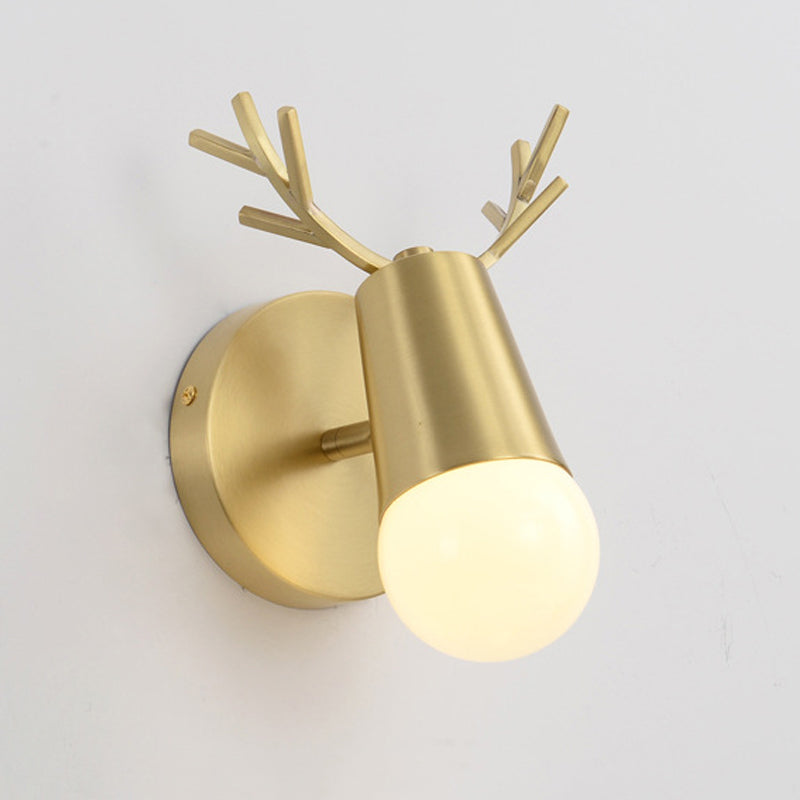 Modern Unique Shape Wall Light Fixture Metal Wall Mounted Lighting in Gold