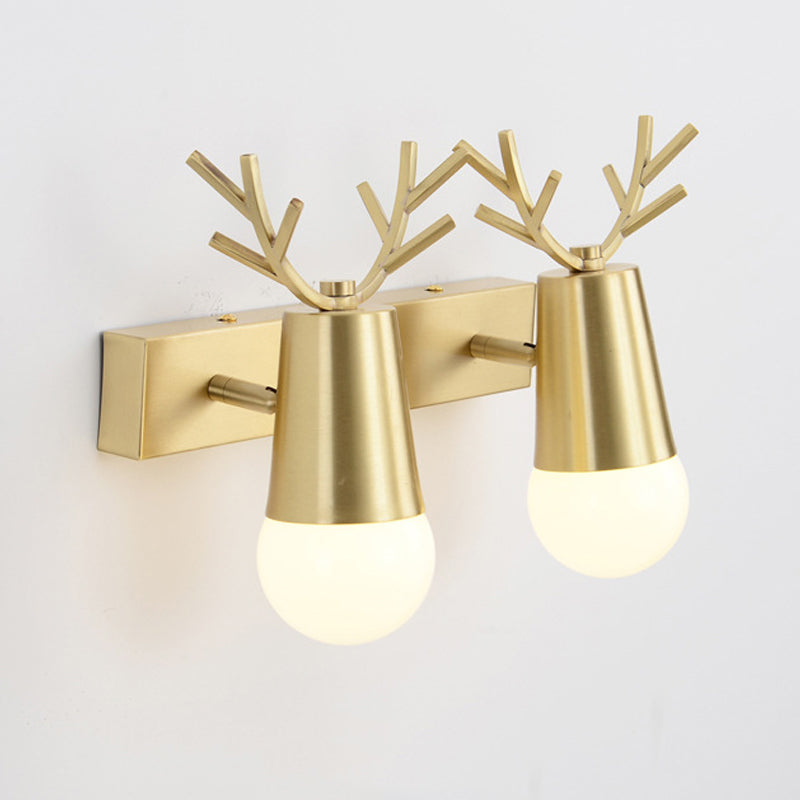 Modern Unique Shape Wall Light Fixture Metal Wall Mounted Lighting in Gold