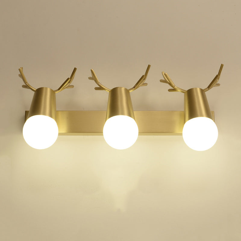 Modern Unique Shape Wall Light Fixture Metal Wall Mounted Lighting in Gold