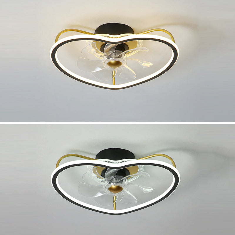 Black/Golden Fan with Light Modern 7-Blade Ceiling Fan for Home