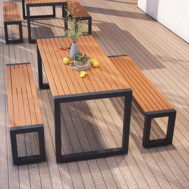 Industrial 1/2/3/5/7 Pieces Dining Set Reclaimed Wood Dining Table Set for Outdoor